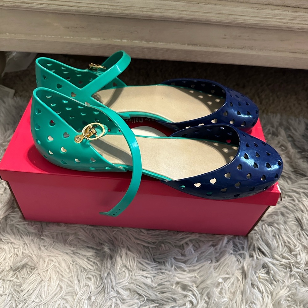 Stylish Blue and Green Women's Shoes Mel
by Melissa Size 10